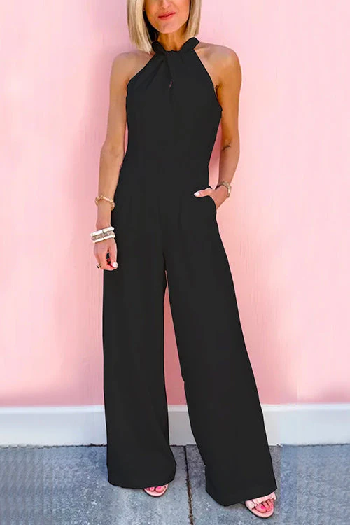 Combinaison sans manches avec taille et jambes larges (7 couleurs) – Image 2
