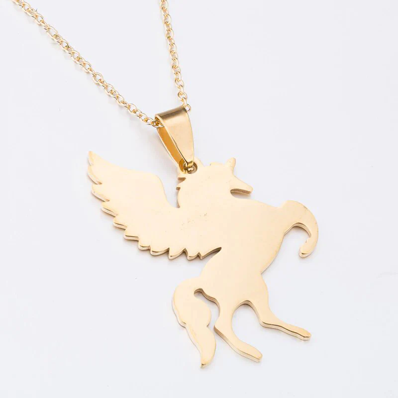 Collier Licorne Couleur Or – Image 2