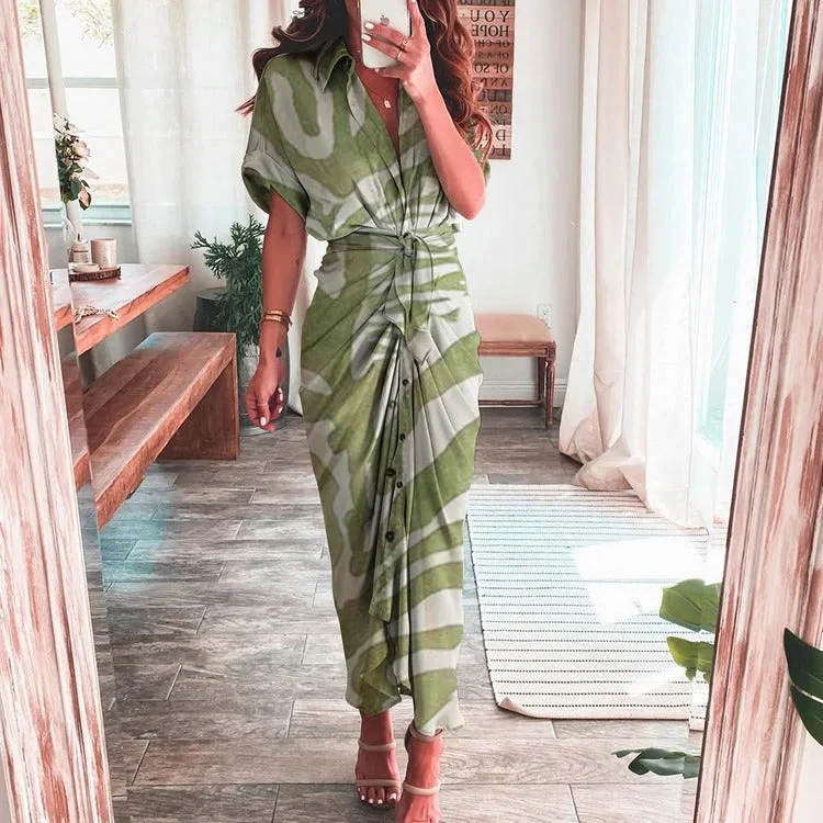Agnes - Fashion Knot Rüschen Kleid – Image 3